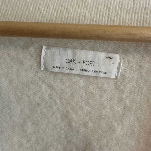 Oak & Fort - Cream V-Neck Sweater (Size M) - Picture 4 of 5